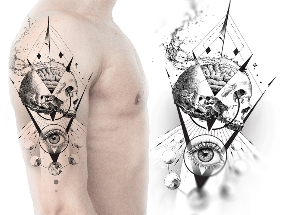 Wagner Basei Tattoo Artist - Leg geometry #tattoo #geometrictattoo  #blacktattoo #blacktattooart #geometrip #blackwork #mandala | Facebook